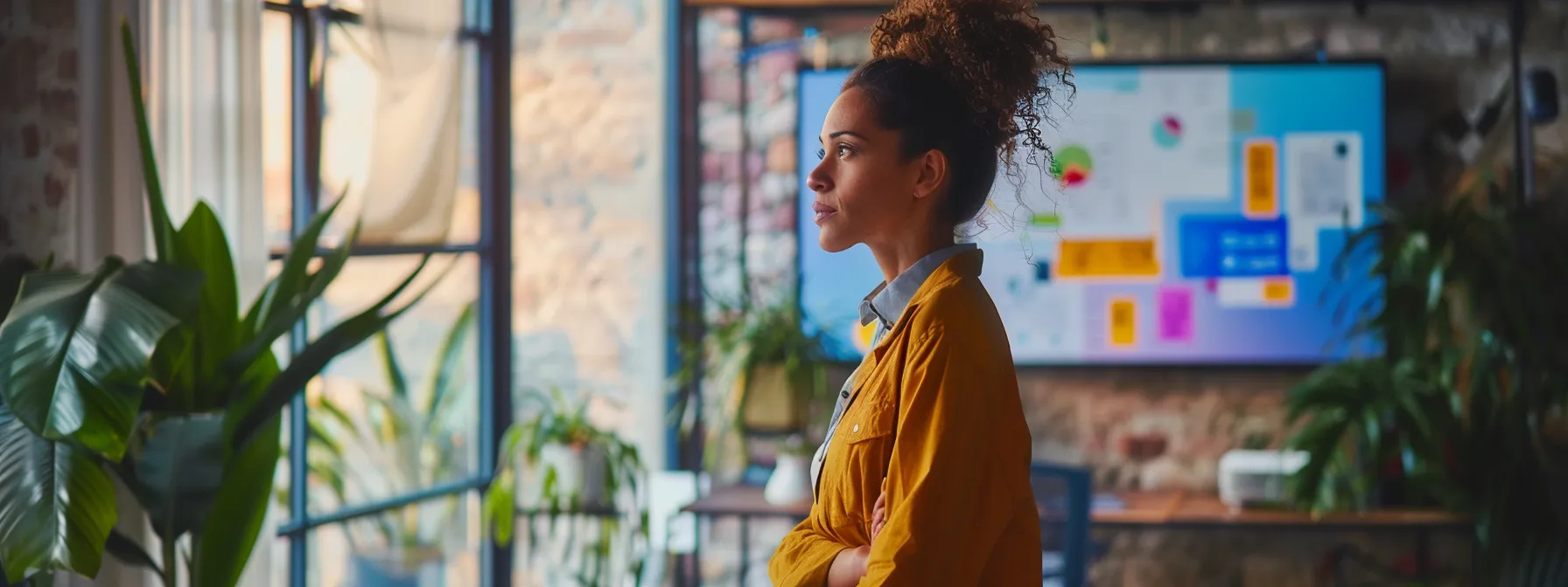 a determined homeowner stands confidently in a modern, well-lit office space, examining a digital display showcasing various local solar financing options, reflecting the themes of energy independence and sustainable living. a determined homeowner stands confidently in a modern, well-lit office space, examining a digital display showcasing various local solar financing options, reflecting the themes of energy independence and sustainable living.
