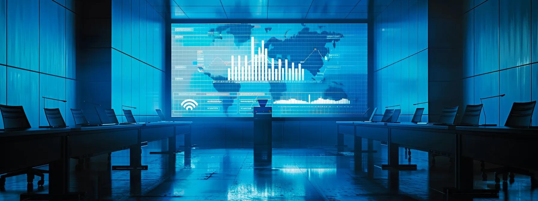a dramatic office setting showcases a sleek conference room with a large digital screen displaying vivid graphs and data on indoor air quality, highlighting the hidden impacts on cardiovascular health, illuminated by sharp artificial lighting that emphasizes the urgency of the topic. a dramatic office setting showcases a sleek conference room with a large digital screen displaying vivid graphs and data on indoor air quality, highlighting the hidden impacts on cardiovascular health, illuminated by sharp artificial lighting that emphasizes the urgency of the topic.