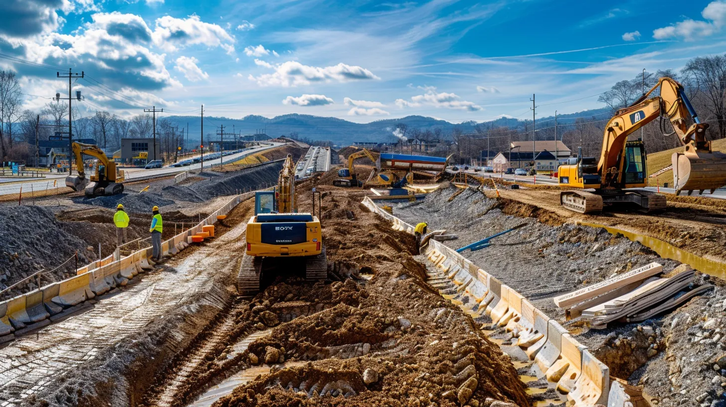 a dynamic construction site in knoxville, bustling with activity as skilled workers rapidly mobilize resources and equipment under a bright blue sky, showcasing the efficiency and teamwork that streamline project timelines. a dynamic construction site in knoxville, bustling with activity as skilled workers rapidly mobilize resources and equipment under a bright blue sky, showcasing the efficiency and teamwork that streamline project timelines.