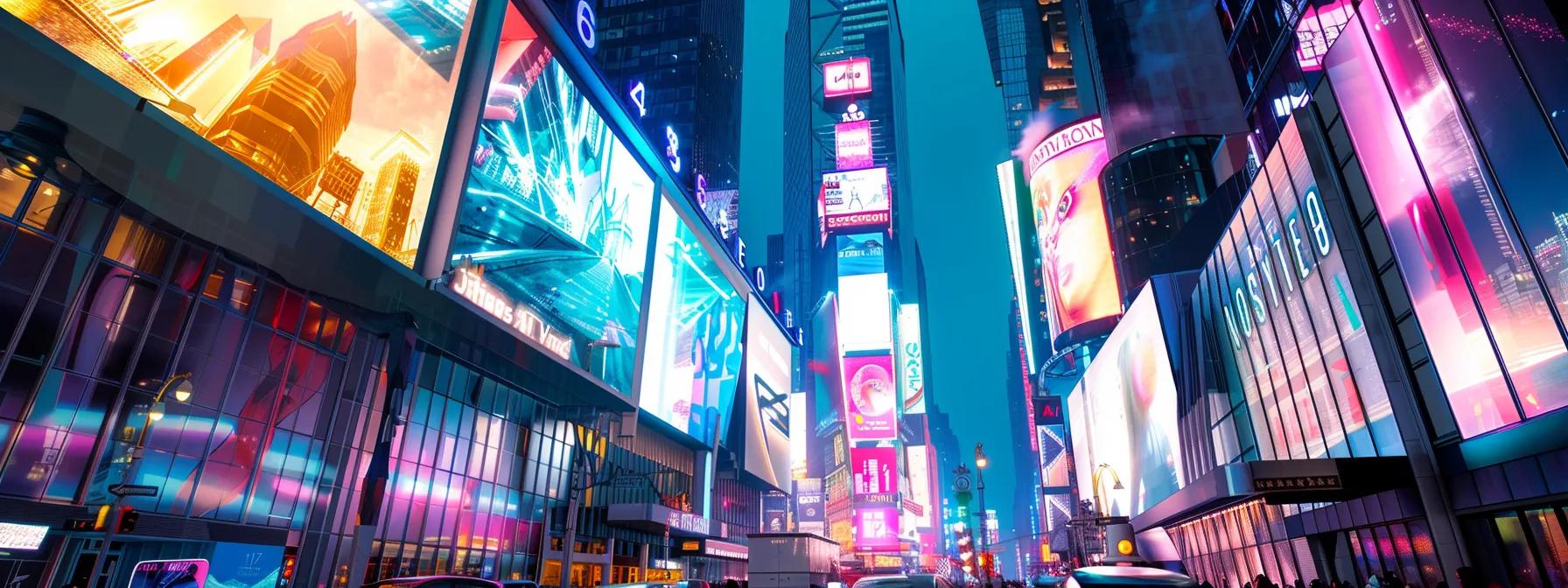 , a a dynamic futuristic city skyline