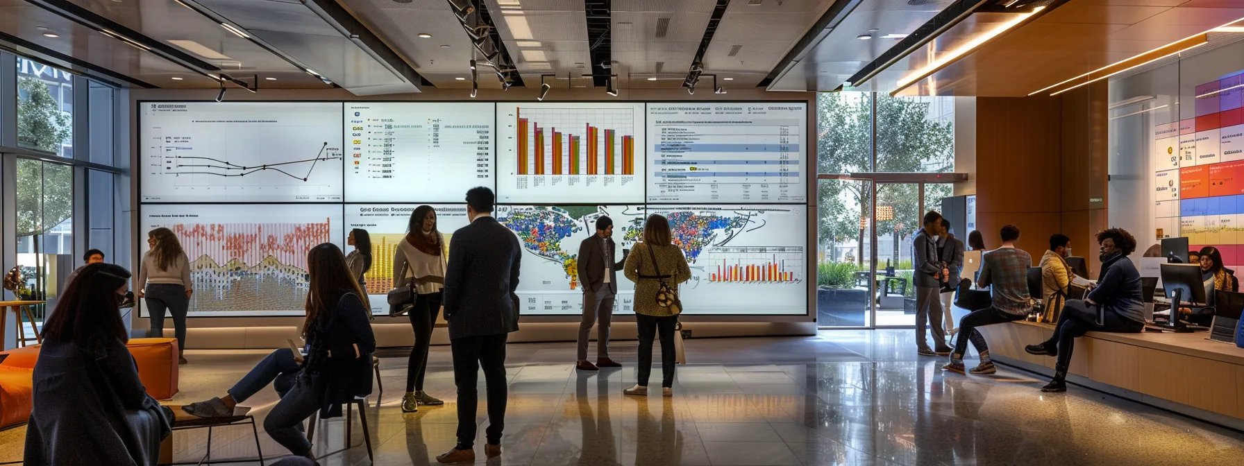 a dynamic office environment showcases a diverse team collaborating around a digital dashboard filled with vivid graphs and analytics, illustrating the integration of email marketing with multichannel campaigns to boost small business online presence and revenue growth. a dynamic office environment showcases a diverse team collaborating around a digital dashboard filled with vivid graphs and analytics, illustrating the integration of email marketing with multichannel campaigns to boost small business online presence and revenue growth.