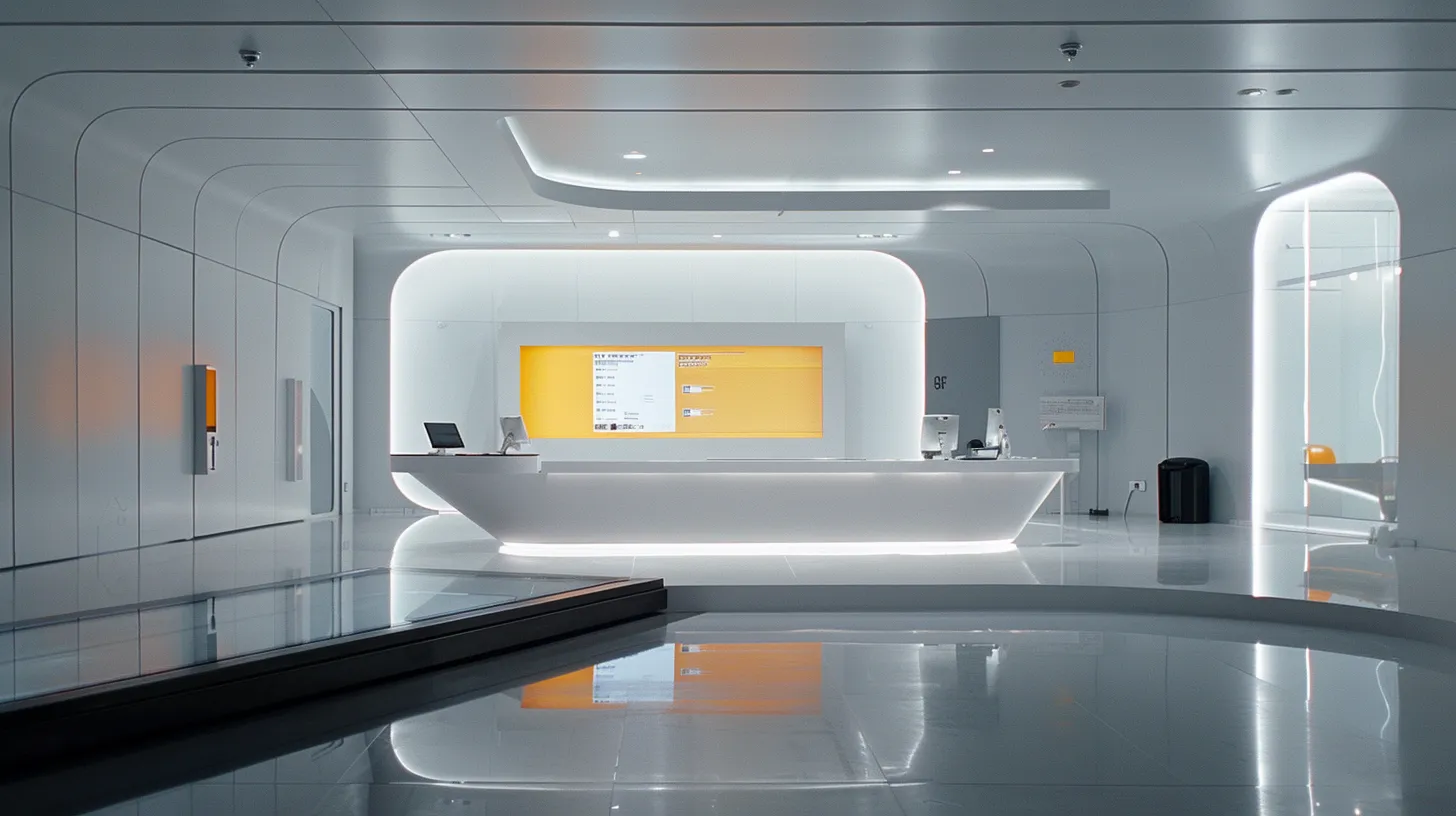 a dynamic office environment showcases a digital comparison chart on a sleek monitor, illustrating the distinct cleaning techniques used for various home areas, from kitchens to carpets, highlighting the meticulous attention to detail in each method.