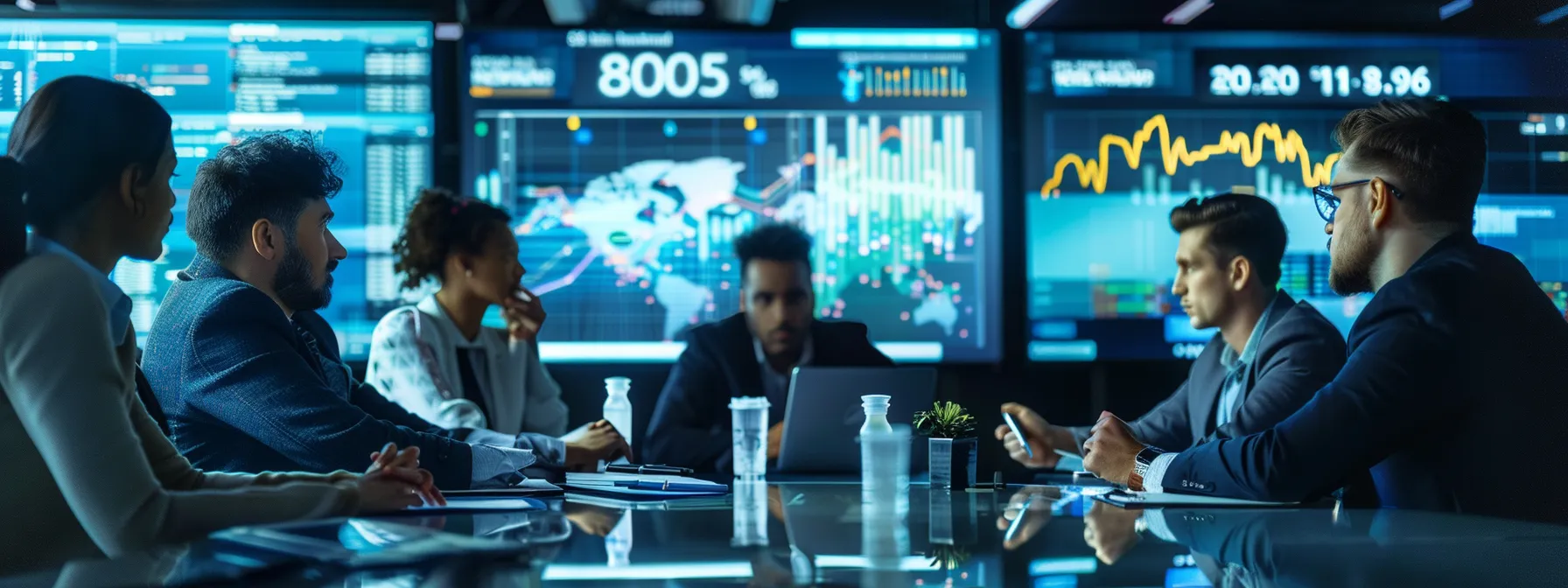a dynamic scene captures a diverse group of investors engaged in an intense discussion around a sleek table, with vibrant charts and projections displayed, symbolizing the strategic alignment of values and visions for successful partnerships in a high-stakes investment environment. a dynamic scene captures a diverse group of investors engaged in an intense discussion around a sleek table, with vibrant charts and projections displayed, symbolizing the strategic alignment of values and visions for successful partnerships in a high-stakes investment environment.