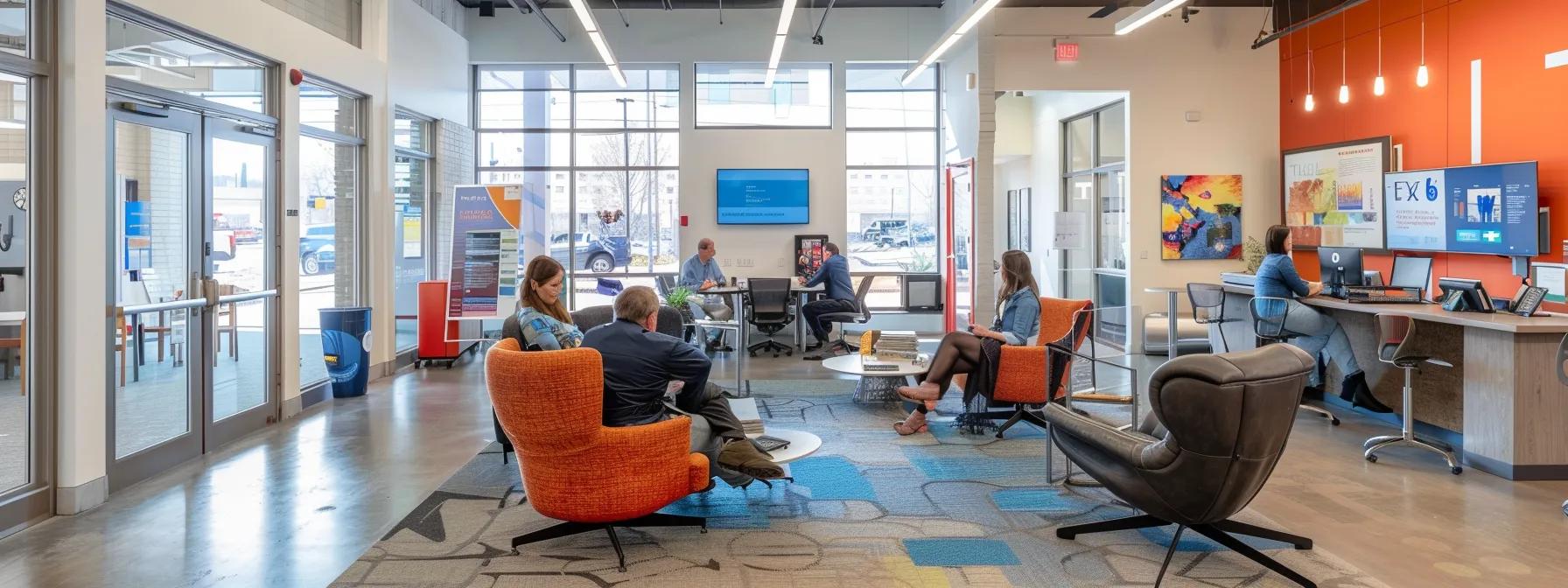 a dynamic urban office setting showcases a diverse group of mortgage lenders and homebuyers engaging in a collaborative discussion, with financial documents and technology-driven tools prominently displayed, symbolizing the impact of stringent lending requirements on mortgage financing.