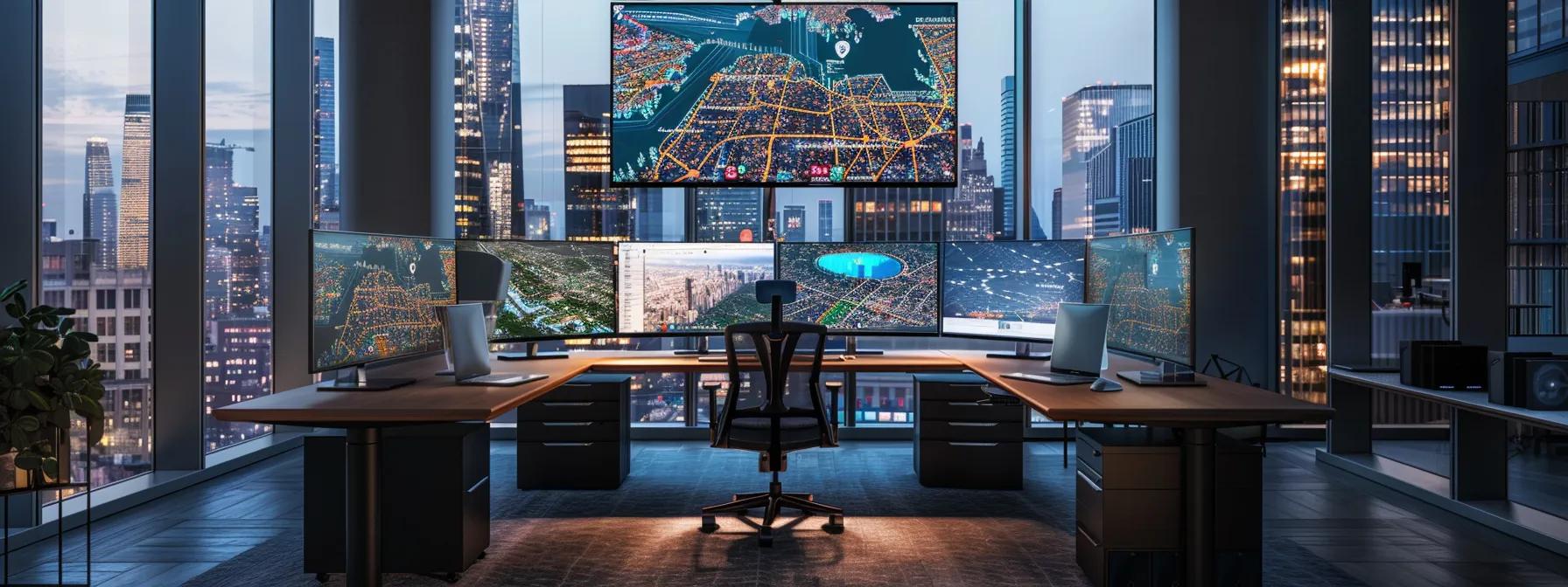 a dynamic urban tech office adorned with sleek monitors displaying real-time connectivity maps and data analytics, showcasing the seamless integration and mobility enabled by passpoint technology. a dynamic urban tech office adorned with sleek monitors displaying real-time connectivity maps and data analytics, showcasing the seamless integration and mobility enabled by passpoint technology.