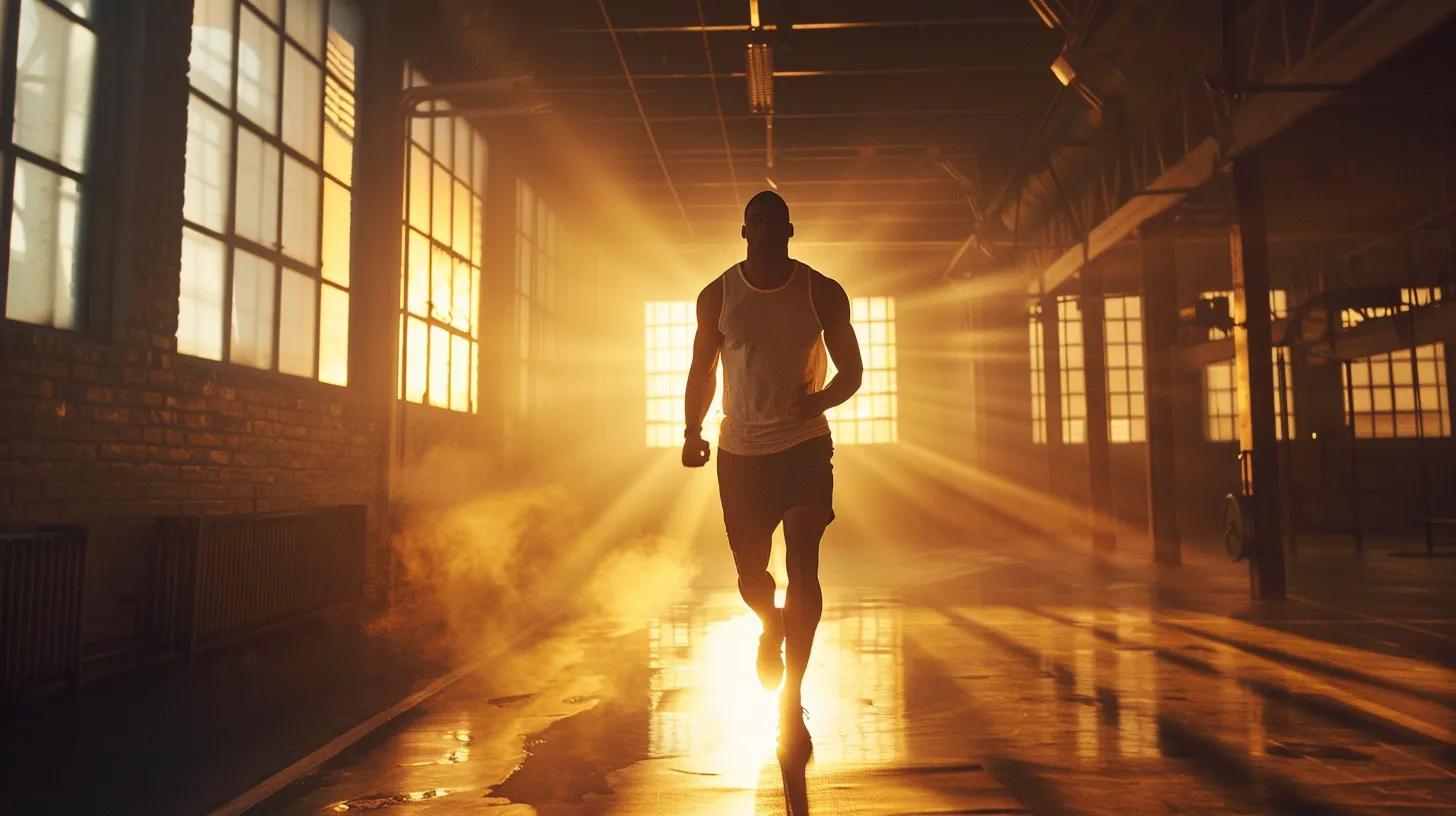 a focused athlete strides confidently in a sunlit gym, embodying strength and determination as they engage in cross-training exercises, surrounded by an atmosphere of motivation and progress. a focused athlete strides confidently in a sunlit gym, embodying strength and determination as they engage in cross-training exercises, surrounded by an atmosphere of motivation and progress.