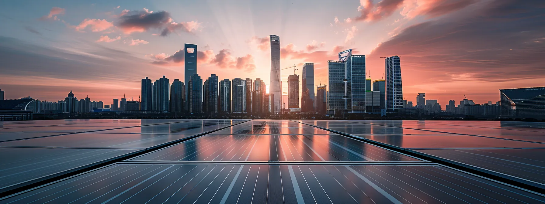 a futuristic cityscape with sleek solar panels seamlessly integrated into the architecture, showcasing the harmonious blend of solar energy with modern smart grid systems. a futuristic cityscape with sleek solar panels seamlessly integrated into the architecture, showcasing the harmonious blend of solar energy with modern smart grid systems.