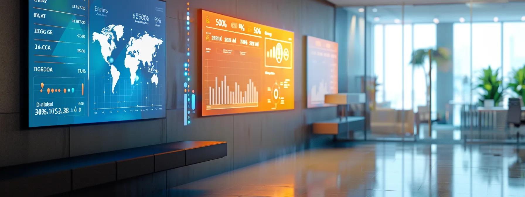 a high-tech office environment showcases a sleek dashboard displaying real-time solar energy storage metrics, with vibrant graphs and data analytics illuminated on large screens, emphasizing the pivotal role of ai in energy management.
