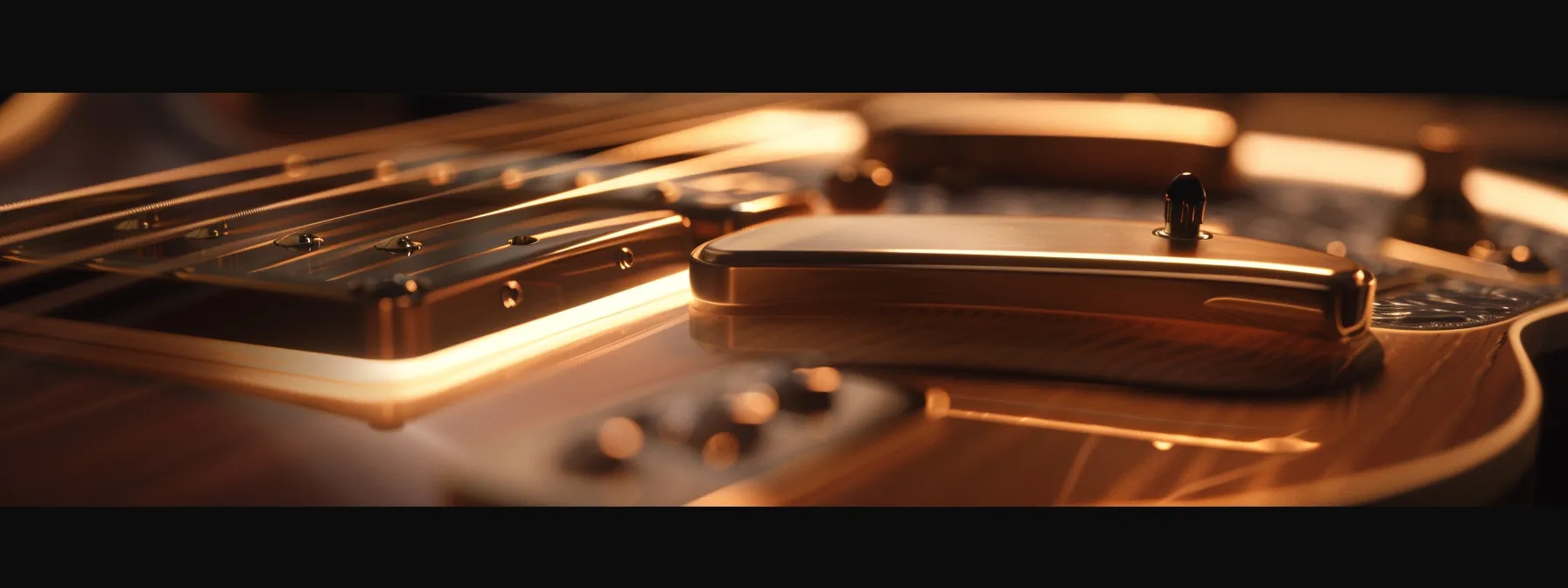 a hyper-realistic image of the mythic guitar company workshop showcases a close-up of odyssey guitar pickups delicately positioned on a polished guitar body, illuminated by warm cinematic lighting that highlights the rich wood and metal textures against a softly blurred backdrop. a hyper-realistic image of the mythic guitar company workshop showcases a close-up of odyssey guitar pickups delicately positioned on a polished guitar body, illuminated by warm cinematic lighting that highlights the rich wood and metal textures against a softly blurred backdrop.