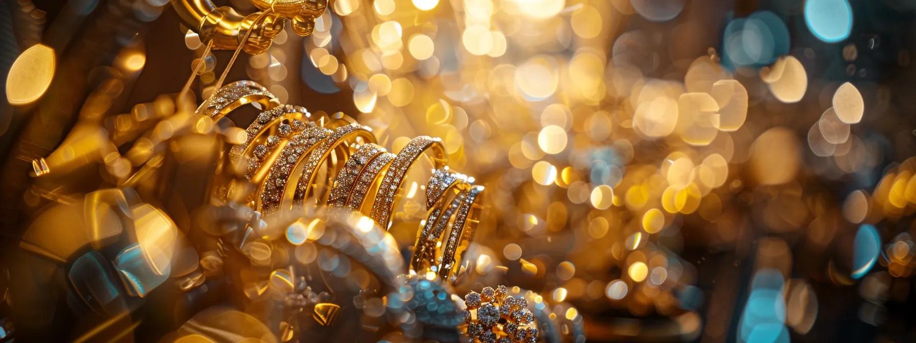 a luxurious jewelry boutique in las vegas, adorned with elegant displays of sparkling rings under soft, warm lighting, sets the stage for a discerning buyer contemplating a secure investment in a timeless piece. a luxurious jewelry boutique in las vegas, adorned with elegant displays of sparkling rings under soft, warm lighting, sets the stage for a discerning buyer contemplating a secure investment in a timeless piece.