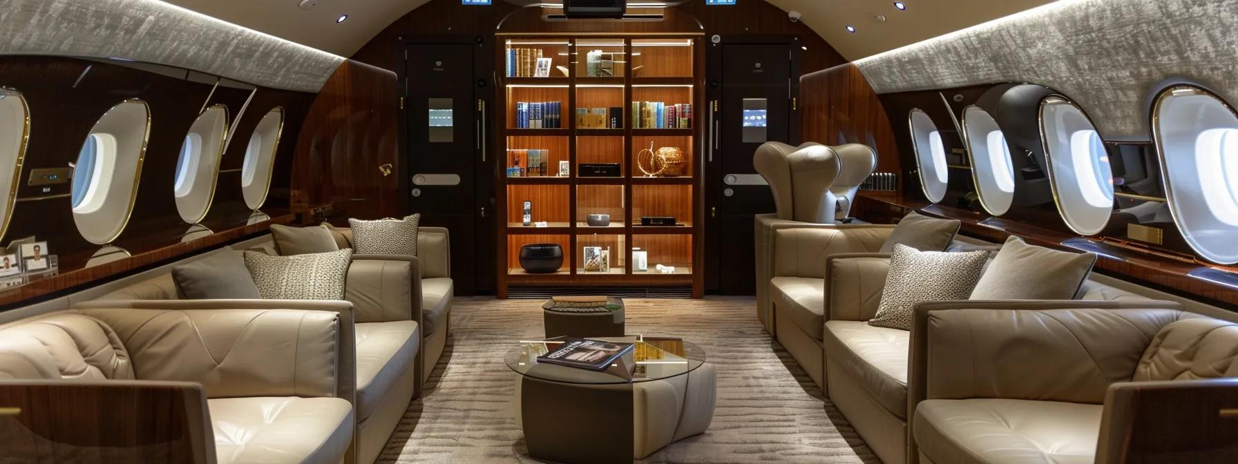 a luxurious travel lounge features elegantly designed seating, personalized service staff, and an array of exclusive travel brochures, conveying the essence of bespoke travel experiences aimed at discerning travelers.