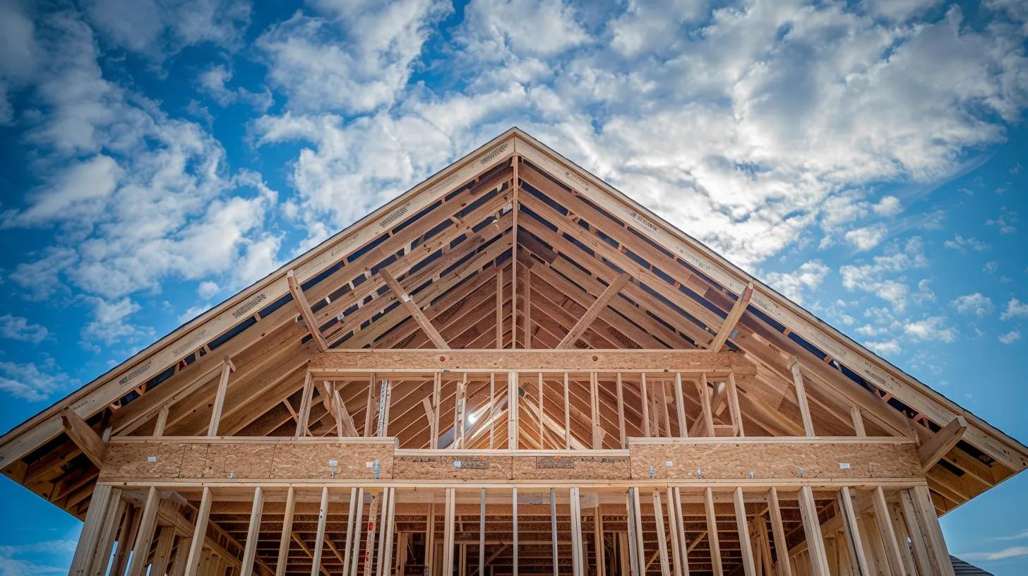a majestic custom home rises under a brilliant blue sky, showcasing its sturdy brick walls and elegant roof, symbolizing the meticulous stages of construction that lead to a perfect blend of strength and beauty. a majestic custom home rises under a brilliant blue sky, showcasing its sturdy brick walls and elegant roof, symbolizing the meticulous stages of construction that lead to a perfect blend of strength and beauty.
