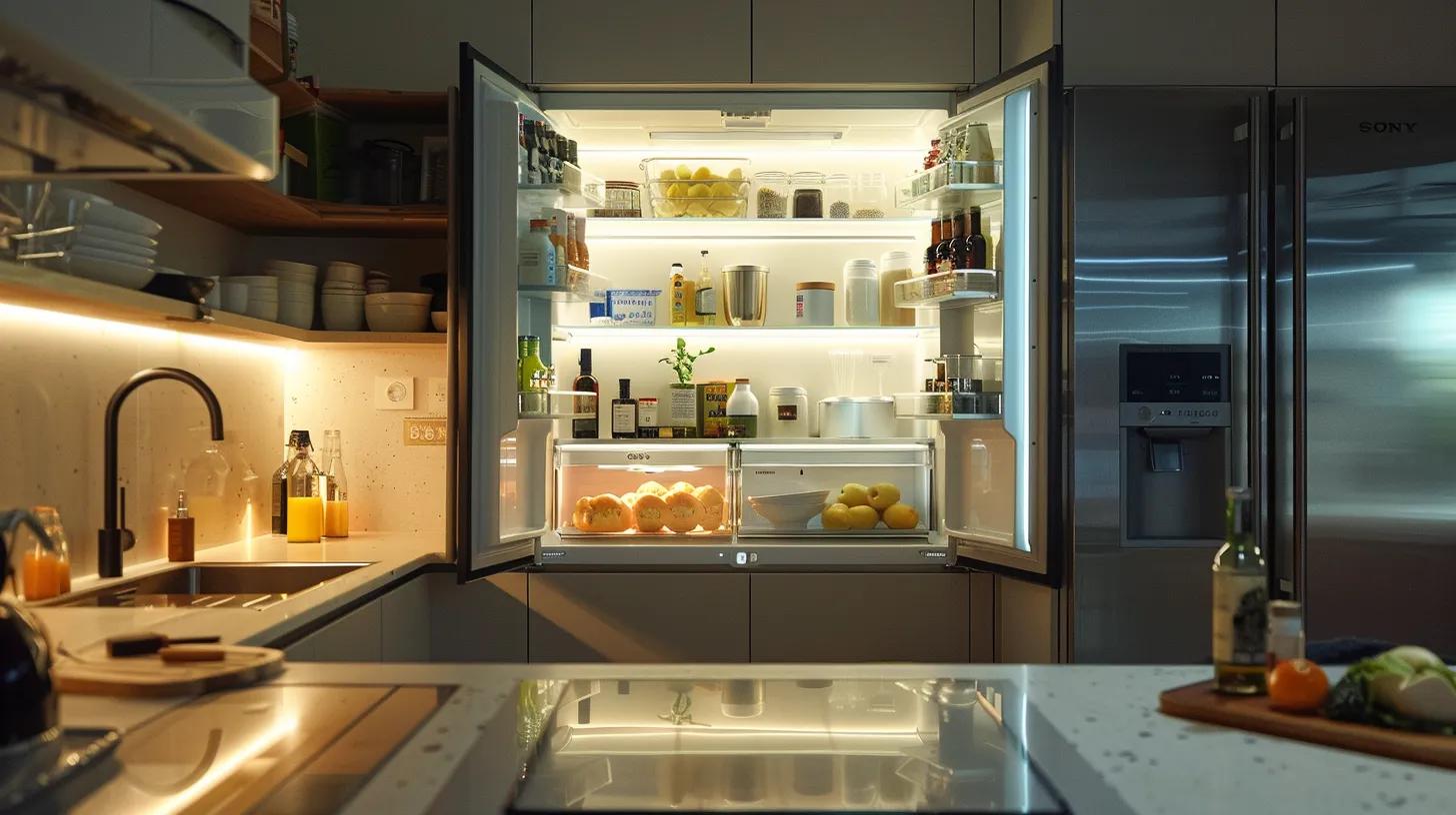 a meticulously organized kitchen, showcasing gleaming countertops and spotless appliances, with an open refrigerator emptied of perishables and a fresh scent emanating from a clean, orderly space, ready for culinary inspiration.