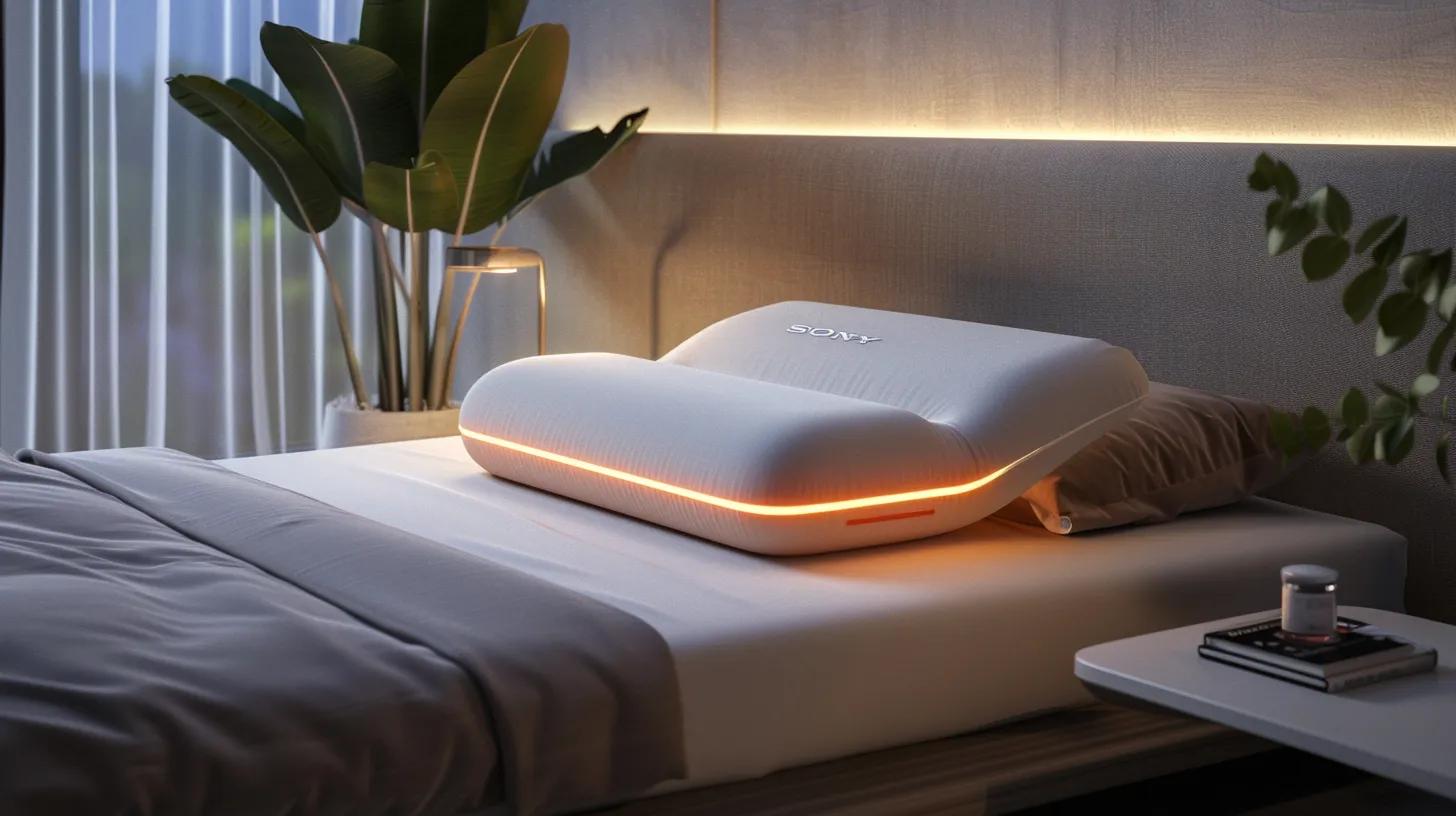 a modern bedroom setting featuring the innovative bedgear balance pillow prominently on a sleek, contemporary bed, showcasing its dual-chamber design with contrasting sides, illuminated by soft, focused lighting that highlights the ergonomic contours and advanced fabric technology. a modern bedroom setting featuring the innovative bedgear balance pillow prominently on a sleek, contemporary bed, showcasing its dual-chamber design with contrasting sides, illuminated by soft, focused lighting that highlights the ergonomic contours and advanced fabric technology.