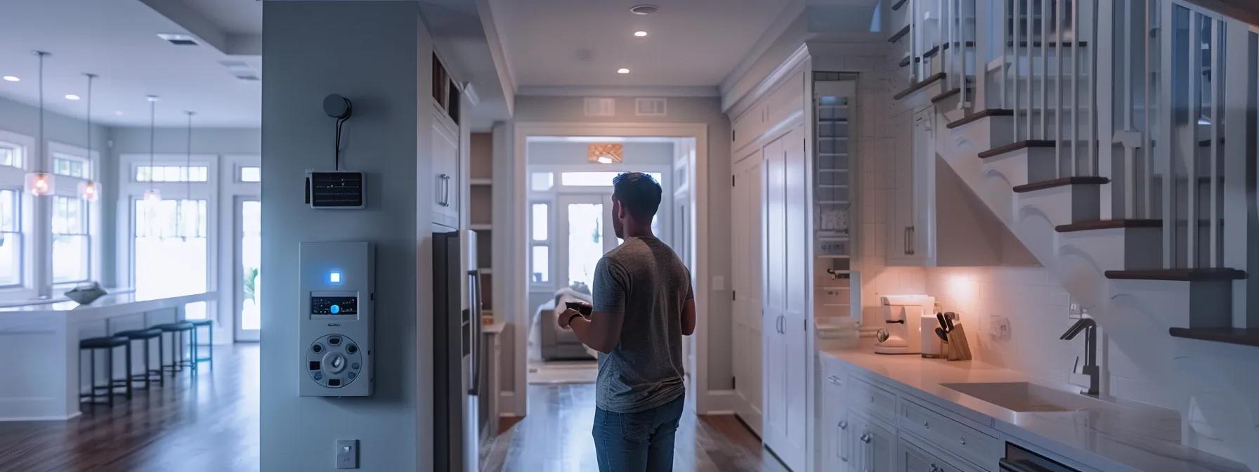 a modern cape cod home interior showcases a professional electrician expertly inspecting the sleek electrical panel, surrounded by contemporary safety equipment like smoke detectors and surge protectors, emphasizing the importance of proactive electrical safety measures. a modern cape cod home interior showcases a professional electrician expertly inspecting the sleek electrical panel, surrounded by contemporary safety equipment like smoke detectors and surge protectors, emphasizing the importance of proactive electrical safety measures.