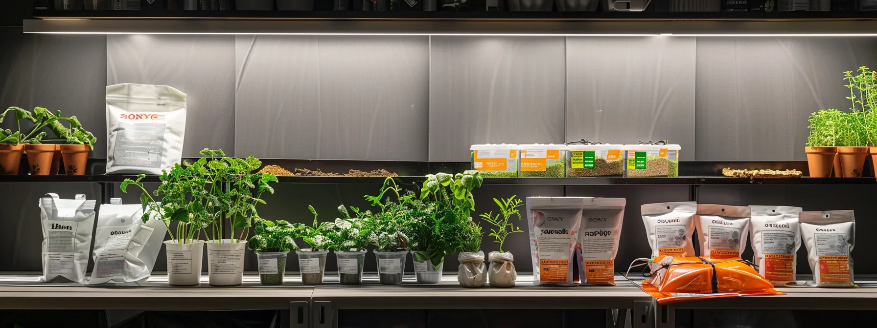 a modern home gardening workspace features an organized table with soil testing kits, nutrient charts, and bags of organic amendments, all under bright artificial lighting to emphasize a professional approach to achieving vibrant lawn health. a modern home gardening workspace features an organized table with soil testing kits, nutrient charts, and bags of organic amendments, all under bright artificial lighting to emphasize a professional approach to achieving vibrant lawn health.