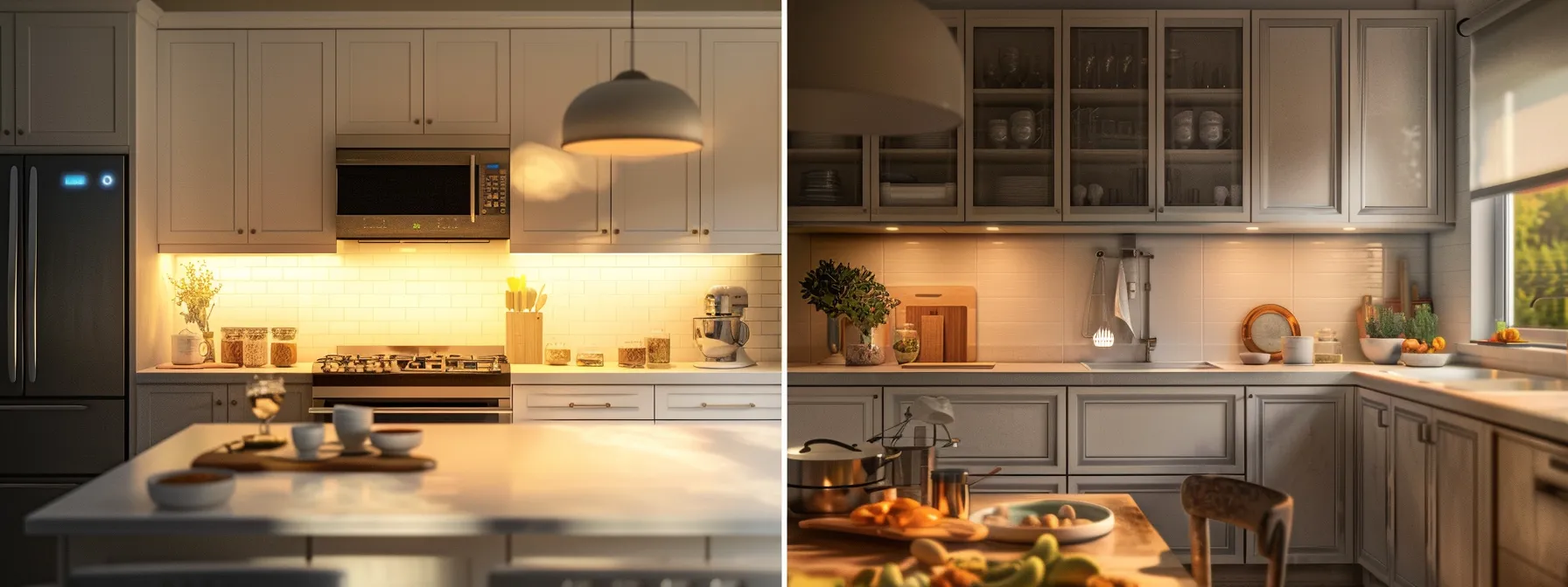 a modern kitchen is depicted with a clear focus on the efficient work triangle design, showcasing a sleek layout where the sink, stove, and cutting board are strategically positioned to enhance workflow and functionality, illuminated by warm, inviting artificial lighting. a modern kitchen is depicted with a clear focus on the efficient work triangle design, showcasing a sleek layout where the sink, stove, and cutting board are strategically positioned to enhance workflow and functionality, illuminated by warm, inviting artificial lighting.