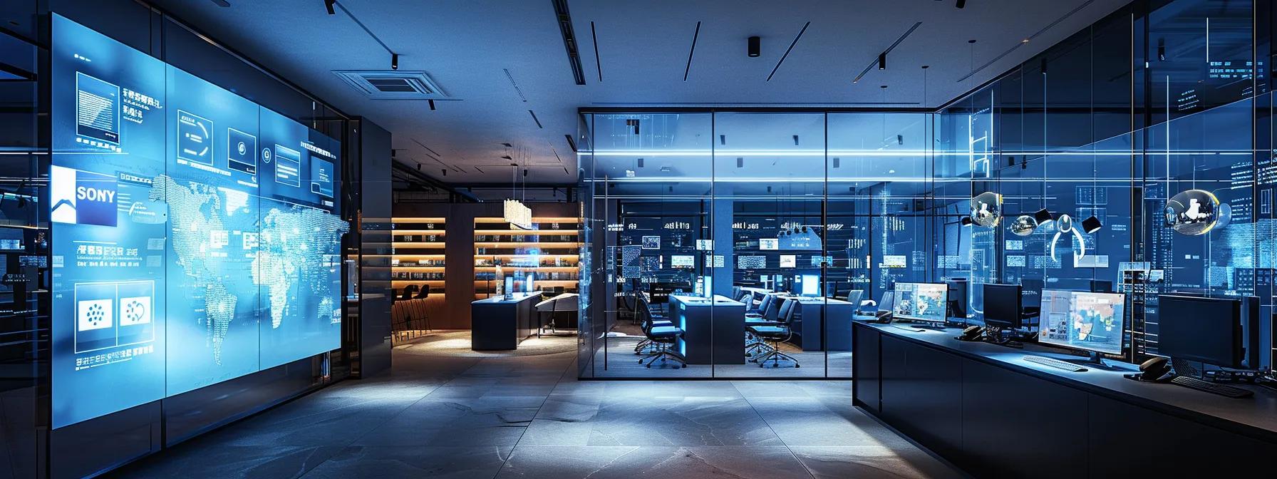 a modern office space bustling with digital activity, featuring a sleek computer workstation showcasing an aesthetically pleasing, seo-optimised website on the screen, illuminated by dynamic ambient lighting to underscore the importance of online visibility in driving organic traffic for businesses.