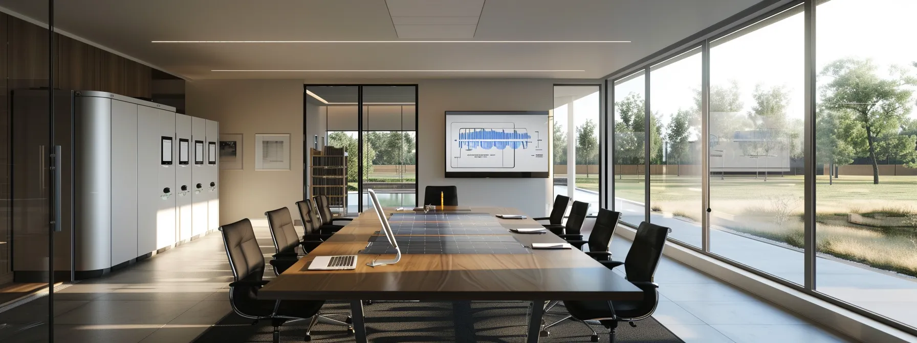 a modern office space features a sleek conference table with a laptop displaying a solar hot water system diagram, while a professional technician discusses repair options with a client, highlighting the importance of expert consultations and support. a modern office space features a sleek conference table with a laptop displaying a solar hot water system diagram, while a professional technician discusses repair options with a client, highlighting the importance of expert consultations and support.
