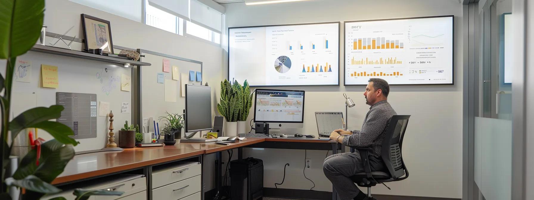 a modern office space showcases a professional pest control consultant engaged in a detailed discussion with a client, surrounded by informative charts and eco-friendly pest management tools, emphasizing safe and effective rodent control methods in a warm, inviting atmosphere.