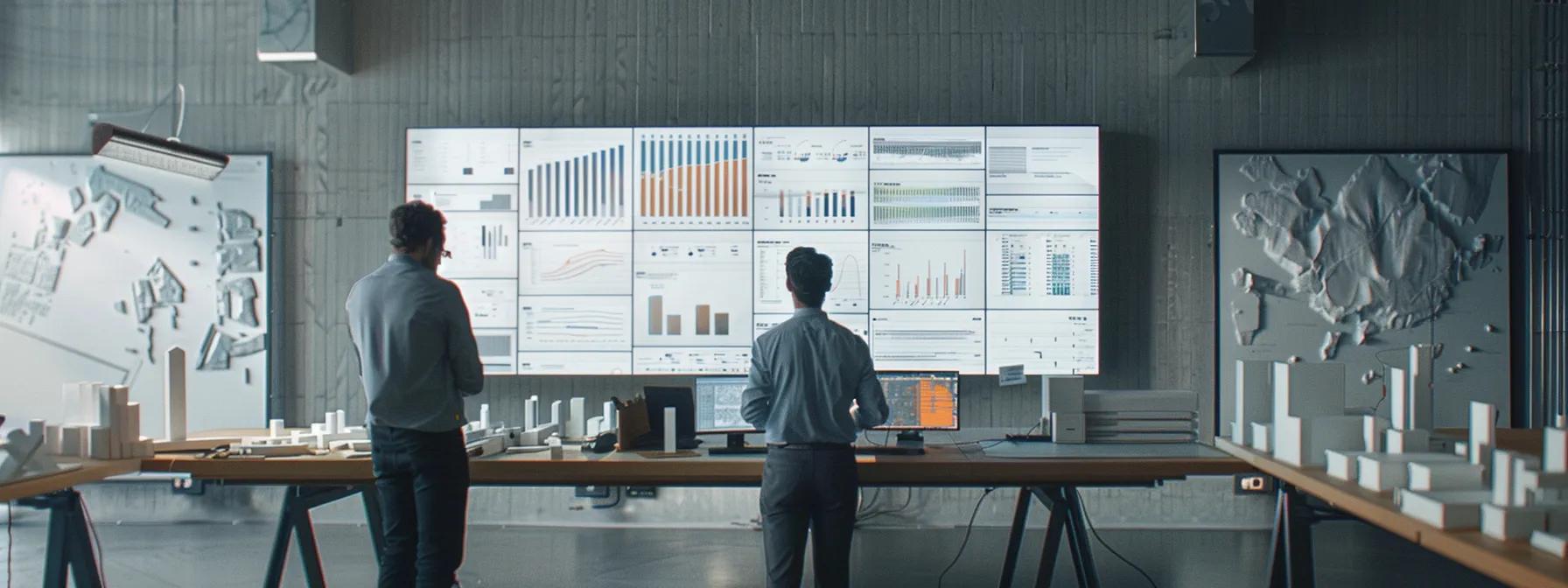 a modern, sleek office environment features a large digital display board showcasing detailed charts and graphs related to solar loan calculations, with a professional at a desk analyzing data on a laptop surrounded by architectural models and design elements. a modern, sleek office environment features a large digital display board showcasing detailed charts and graphs related to solar loan calculations, with a professional at a desk analyzing data on a laptop surrounded by architectural models and design elements.