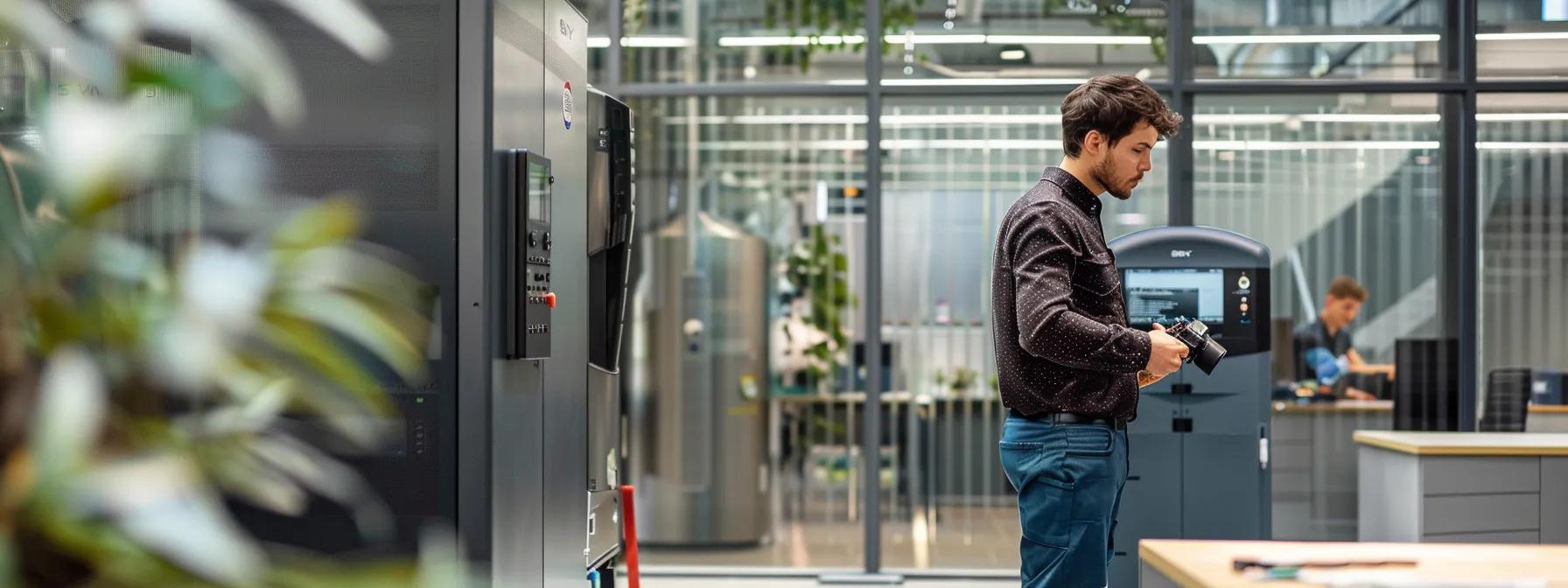 a modern, sleek office environment showcases a technician expertly inspecting and maintaining a high-efficiency boiler, illustrating the importance of routine servicing for optimal performance and cost savings. a modern, sleek office environment showcases a technician expertly inspecting and maintaining a high-efficiency boiler, illustrating the importance of routine servicing for optimal performance and cost savings.