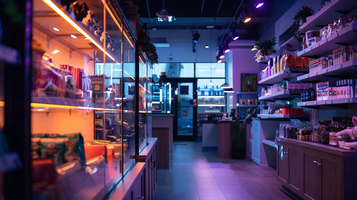 a modern, sleek pet store interior showcases talis-us's diverse range of specialty pet products and vibrant displays, highlighted by warm, inviting lighting that emphasizes customer engagement and exceptional service. a modern, sleek pet store interior showcases talis-us's diverse range of specialty pet products and vibrant displays, highlighted by warm, inviting lighting that emphasizes customer engagement and exceptional service.