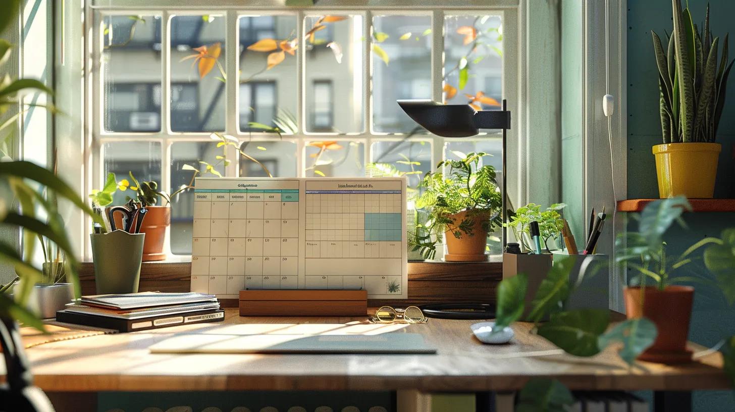 a modern urban workspace is vividly depicted, showcasing a neatly organized seasonal lawn care calendar on a polished desk, alongside eco-friendly lawn care tools and vibrant seasonal plant samples, all bathed in warm, focused lighting to emphasize sustainability and simplicity in lawn maintenance practices. a modern urban workspace is vividly depicted, showcasing a neatly organized seasonal lawn care calendar on a polished desk, alongside eco-friendly lawn care tools and vibrant seasonal plant samples, all bathed in warm, focused lighting to emphasize sustainability and simplicity in lawn maintenance practices.