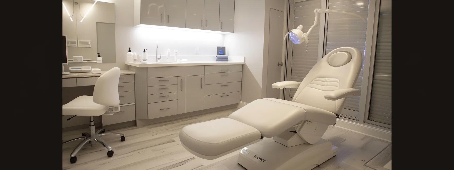 a modern waxing salon in queens, featuring sleek, minimalist décor with a focus on innovative waxing techniques, showcasing a stylish consultation area where clients receive personalized skin assessments under warm, inviting lighting.