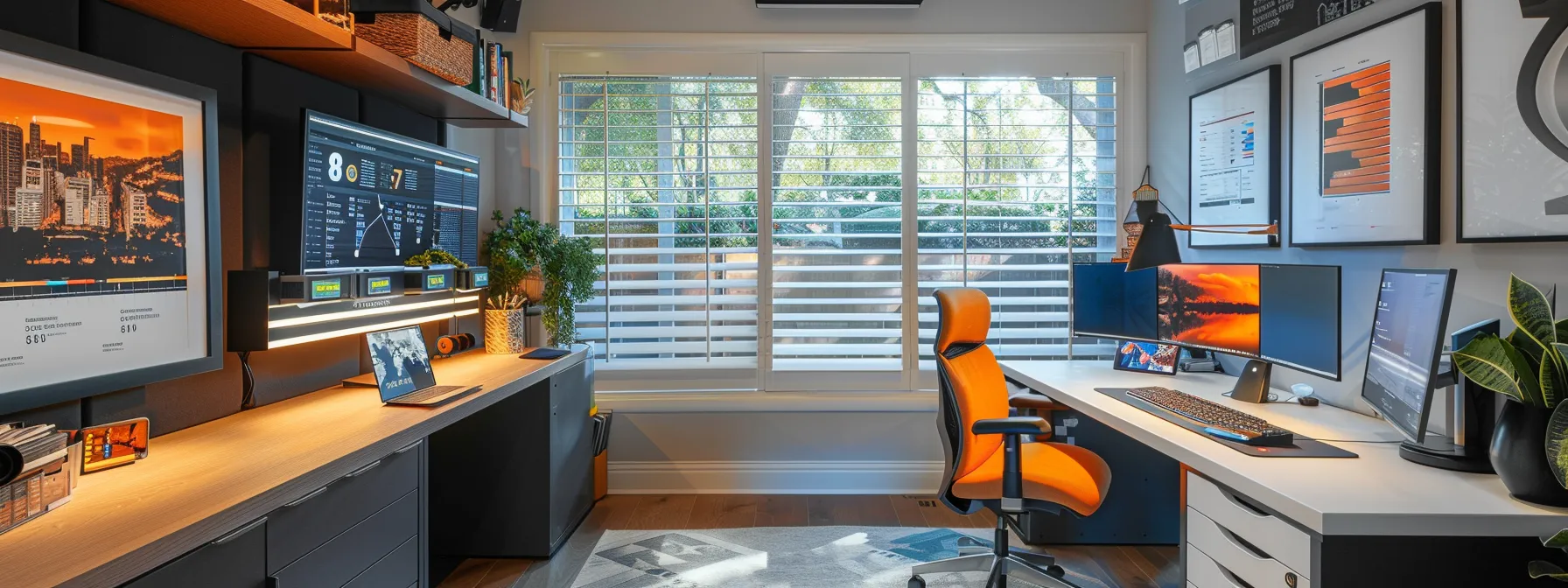 a modern, well-organized home office showcases a sleek hvac maintenance station, complete with digital energy monitoring tools and efficiency charts, highlighting the importance of hvac upkeep for enhanced energy savings. a modern, well-organized home office showcases a sleek hvac maintenance station, complete with digital energy monitoring tools and efficiency charts, highlighting the importance of hvac upkeep for enhanced energy savings.