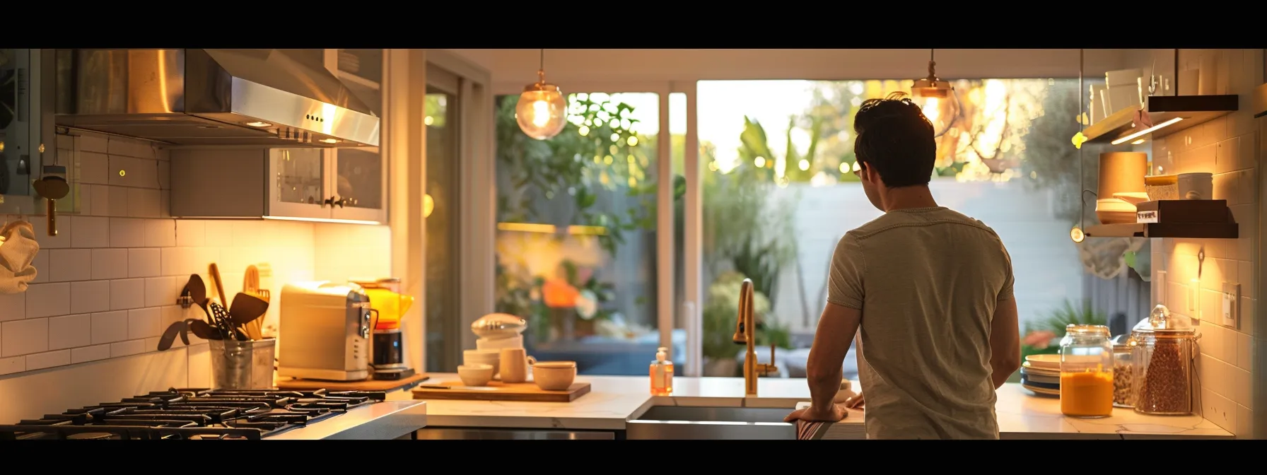 a modern, well-lit kitchen showcases a vigilant homeowner inspecting smoke alarms and carbon monoxide detectors, with clearly marked ground fault circuit interrupters installed near the sink, highlighting the importance of electrical safety indoors. a modern, well-lit kitchen showcases a vigilant homeowner inspecting smoke alarms and carbon monoxide detectors, with clearly marked ground fault circuit interrupters installed near the sink, highlighting the importance of electrical safety indoors.