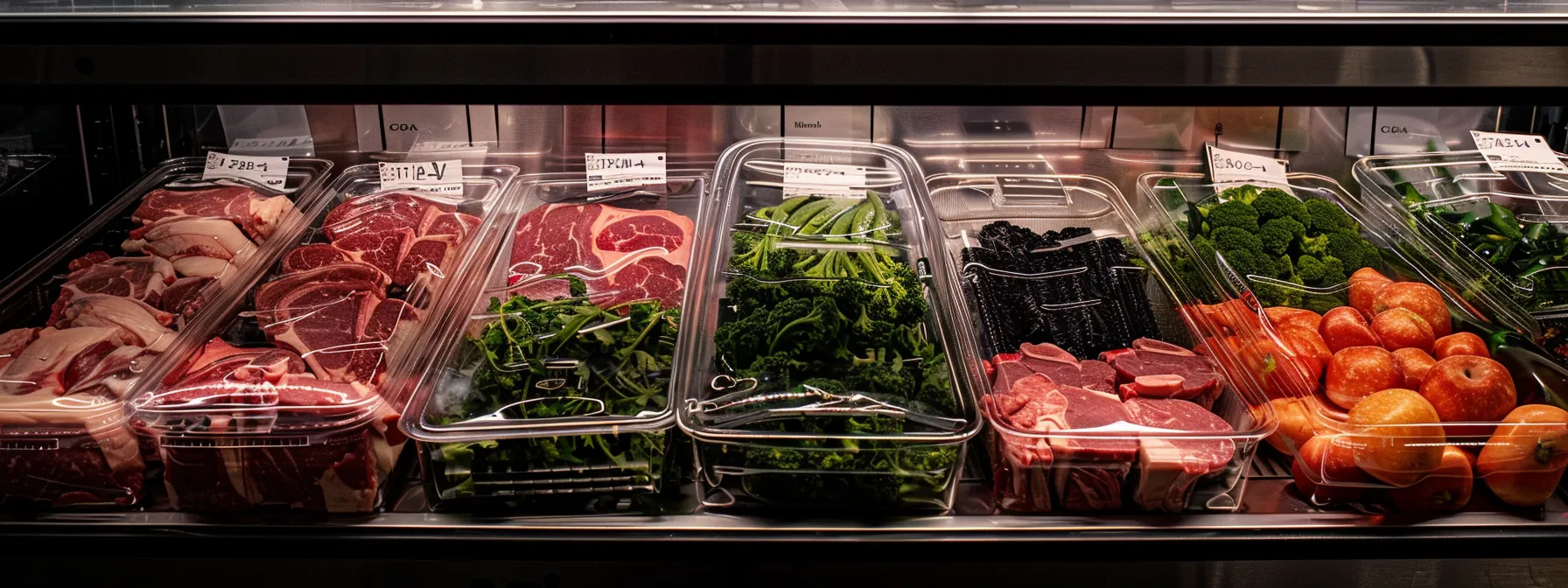 a neatly organized, modern kitchen showcases an array of labeled, vacuum-sealed beef cuts in a spacious, energy-efficient freezer, highlighting the meticulous preparation and planning for the arrival of a quarter cow. a neatly organized, modern kitchen showcases an array of labeled, vacuum-sealed beef cuts in a spacious, energy-efficient freezer, highlighting the meticulous preparation and planning for the arrival of a quarter cow.