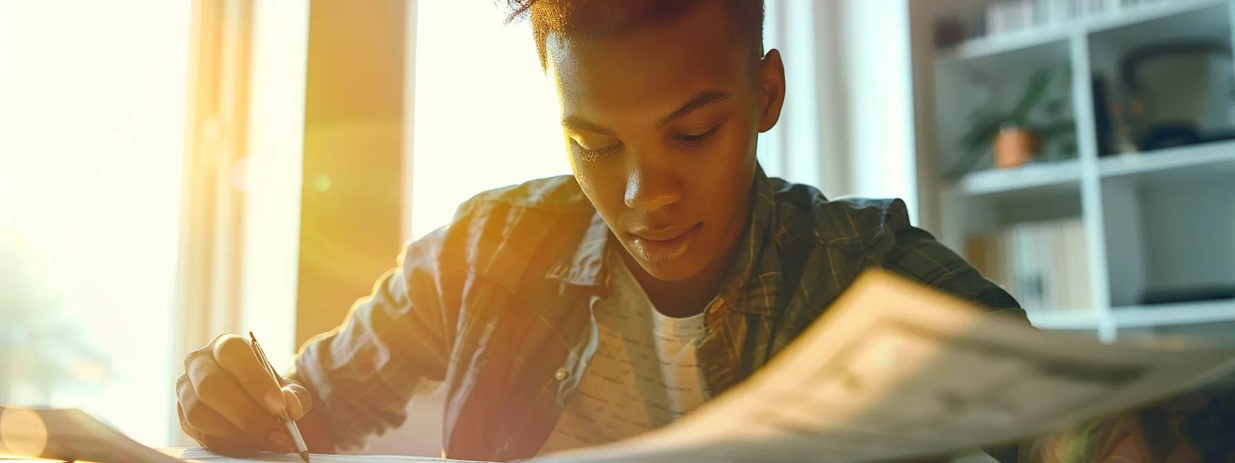 a person carefully reviewing a detailed chart of solar energy tax credits, with a focused expression and a sense of determination. a person carefully reviewing a detailed chart of solar energy tax credits, with a focused expression and a sense of determination.