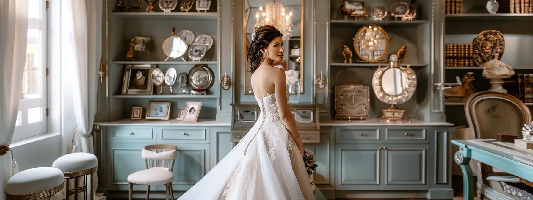 a poised debutante stands in an elegant bridal studio, radiating confidence in a stunning gown while surrounded by an array of carefully curated accessories including delicate jewellery, a chic clutch, and a sophisticated headpiece, all thoughtfully arranged to enhance her unique style for a memorable celebration. a poised debutante stands in an elegant bridal studio, radiating confidence in a stunning gown while surrounded by an array of carefully curated accessories including delicate jewellery, a chic clutch, and a sophisticated headpiece, all thoughtfully arranged to enhance her unique style for a memorable celebration.