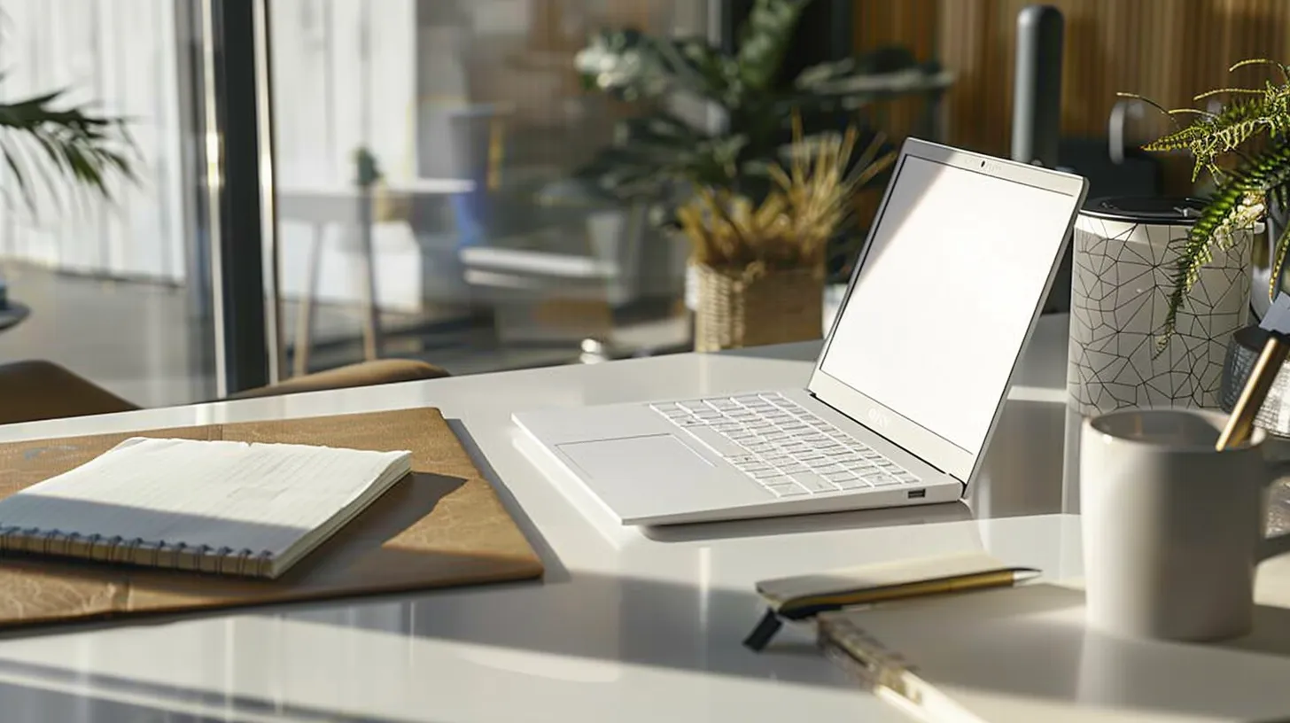 a polished office desk setup features a sleek laptop open to a thank-you email draft, surrounded by a notebook filled with reflective notes, and a contemporary coffee mug, symbolizing the follow-up practices after a construction consultant interview. a polished office desk setup features a sleek laptop open to a thank-you email draft, surrounded by a notebook filled with reflective notes, and a contemporary coffee mug, symbolizing the follow-up practices after a construction consultant interview.
