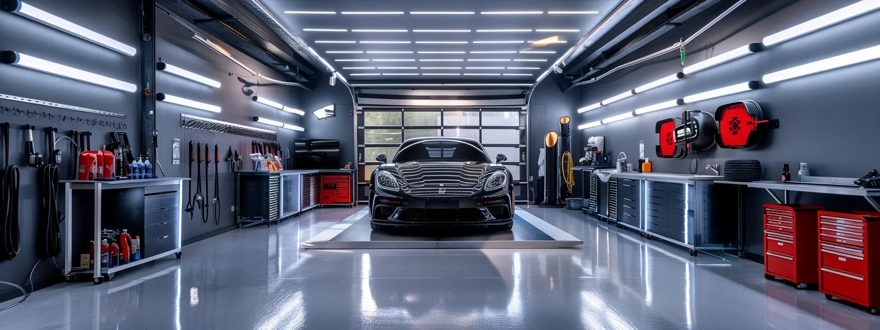 a pristine, modern detailing bay showcases a sleek vehicle undergoing meticulous prep work for a flawless wrap, with gleaming surfaces, well-organized cleaning tools, and bright, focused lighting highlighting the meticulous process. Master the Initial Clean for Flawless Vehicle Wrap Prep