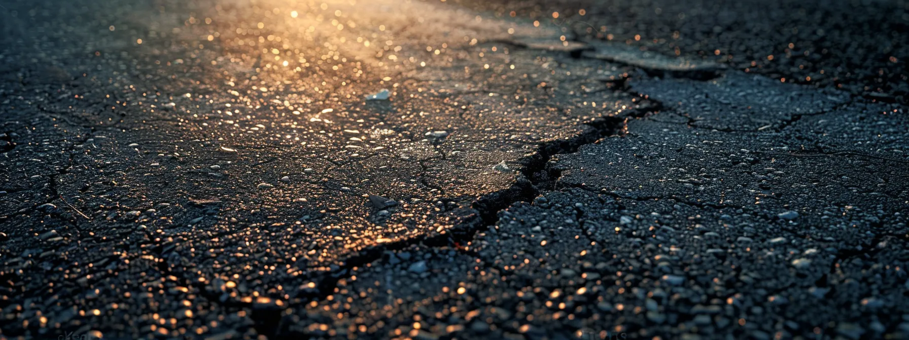 a pristine stretch of freshly cleaned asphalt crack, glistening under bright sunlight, showcases the meticulous preparation process for crack sealing, emphasizing the importance of detail and care in pavement maintenance. a pristine stretch of freshly cleaned asphalt crack, glistening under bright sunlight, showcases the meticulous preparation process for crack sealing, emphasizing the importance of detail and care in pavement maintenance.