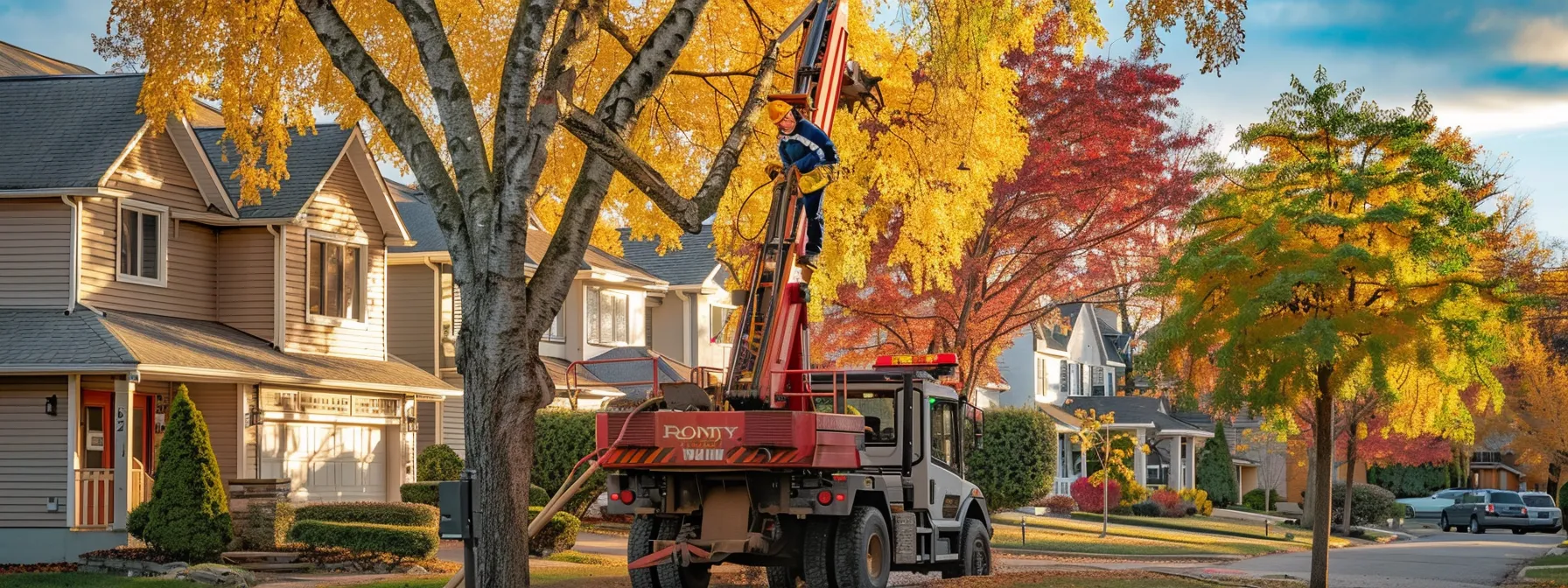 a professional arborist confidently operates a high-tech tree removal crane in an urban st. cloud setting, showcasing the careful and precise techniques that highlight safety and customer satisfaction, while a diverse group of smiling homeowners observes from a safe distance, their homes displaying well-maintained landscapes in the background. a professional arborist confidently operates a high-tech tree removal crane in an urban st. cloud setting, showcasing the careful and precise techniques that highlight safety and customer satisfaction, while a diverse group of smiling homeowners observes from a safe distance, their homes displaying well-maintained landscapes in the background.