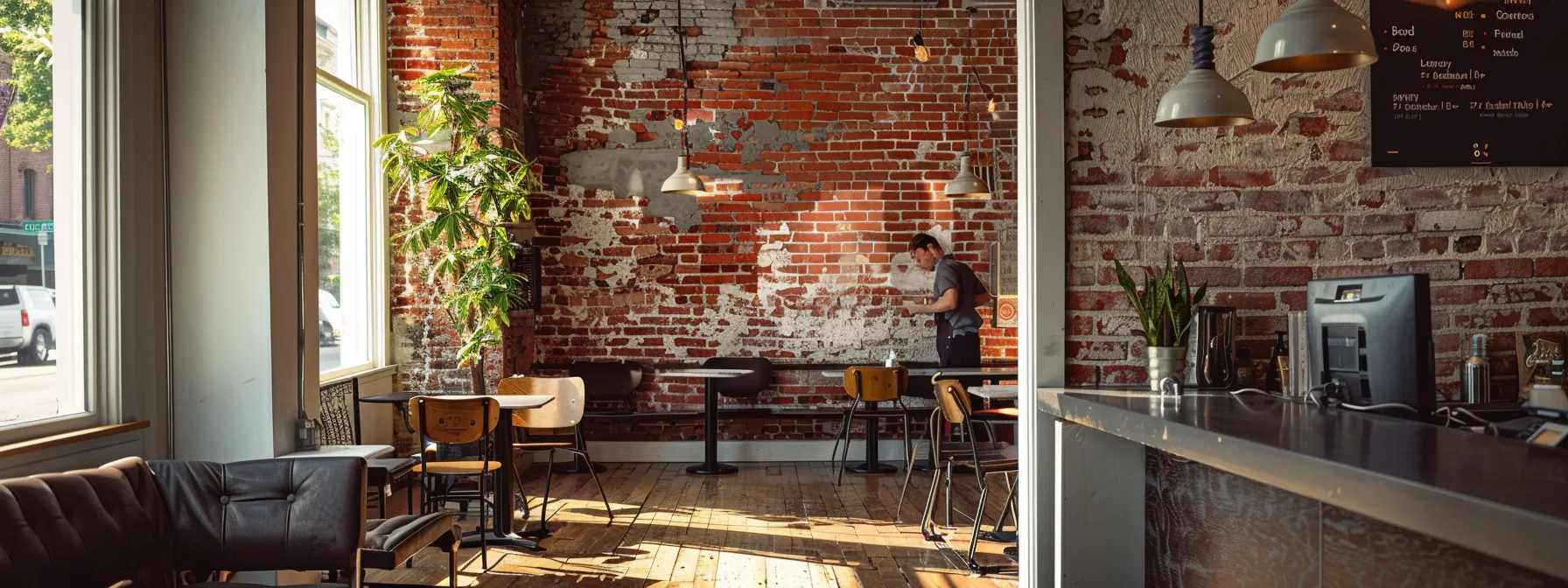 a realistic and candid photo captures a beautifully restored brick wall, showcasing the flawless mortar repair work alongside satisfied customers admiring the impeccable results in warm, natural lighting.