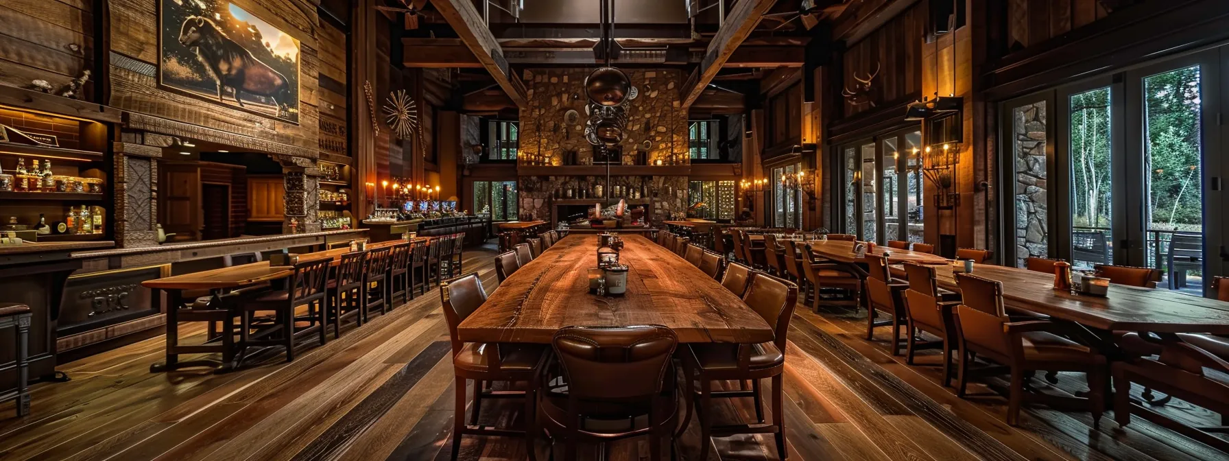 a rustic arizona ranch interior showcases prime cuts of corriente beef artfully arranged on a polished wooden table, accentuated by warm, ambient lighting that highlights the rich textures and marbling, evoking a sense of culinary craftsmanship and heritage.