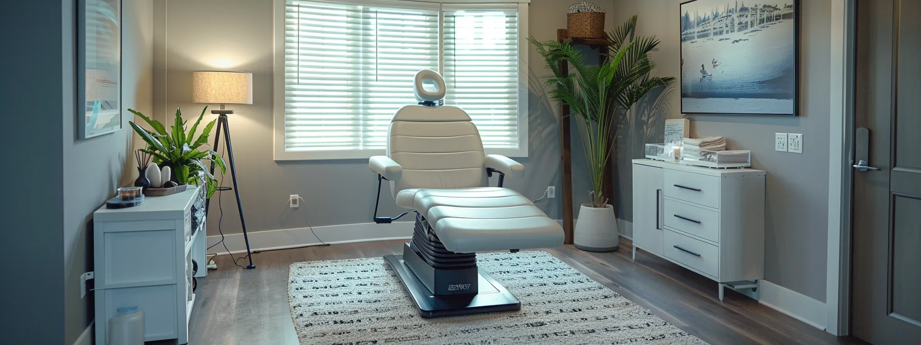 a serene and modern chiropractic clinic interior showcasing a patient comfortably receiving an adjustment from a skilled practitioner, bathed in soft, ambient lighting that emphasizes a professional and holistic atmosphere.