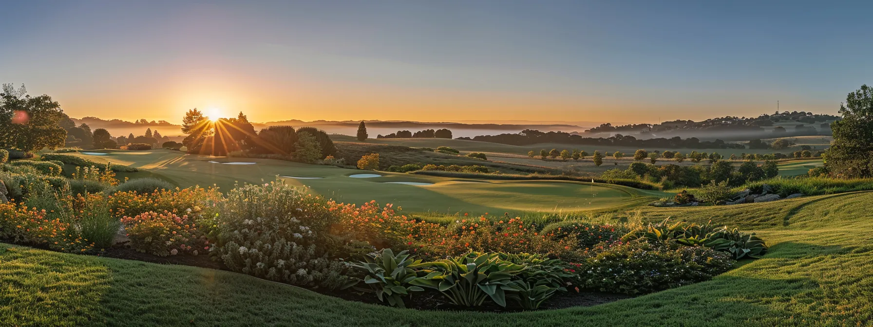 a serene and uplifting environment featuring a glowing sunrise over a tranquil landscape, symbolizing the rejuvenating psychological benefits of hormone replacement therapy, with soft light illuminating vibrant wildflowers and a clear blue sky.