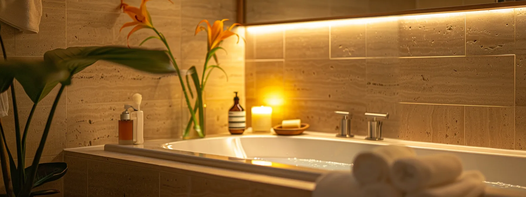 a serene, modern bathroom renovation in northeast ohio showcases polished tiles, sleek fixtures, and a warm glow from ambient lighting, symbolizing the success of trusting verified professionals with an investment in quality craftsmanship. a serene, modern bathroom renovation in northeast ohio showcases polished tiles, sleek fixtures, and a warm glow from ambient lighting, symbolizing the success of trusting verified professionals with an investment in quality craftsmanship.