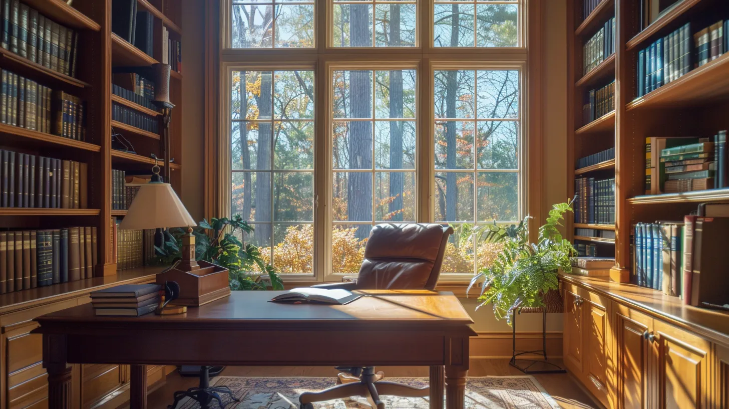 a serene, sunlit study adorned with a neatly arranged desk, an open estate planning book, and a peaceful view of nature through the window, symbolizing the importance of proactive estate planning for all individuals. a serene, sunlit study adorned with a neatly arranged desk, an open estate planning book, and a peaceful view of nature through the window, symbolizing the importance of proactive estate planning for all individuals.