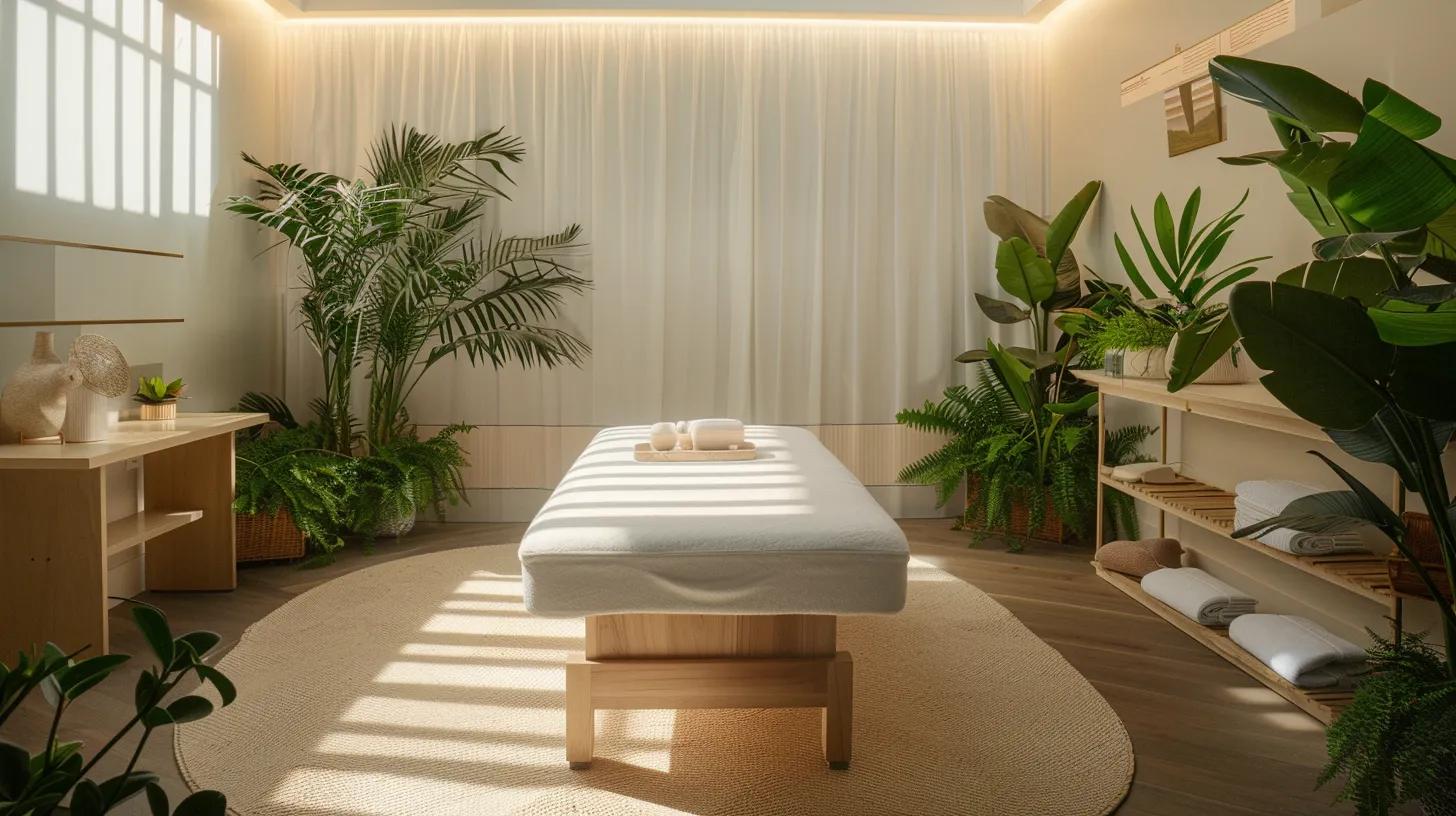 a serene wellness room bathed in soft, natural light, featuring minimalistic decor, lush greenery, and tranquil elements that embody a harmonious blend of relaxation and rejuvenation in custom home design. a serene wellness room bathed in soft, natural light, featuring minimalistic decor, lush greenery, and tranquil elements that embody a harmonious blend of relaxation and rejuvenation in custom home design.