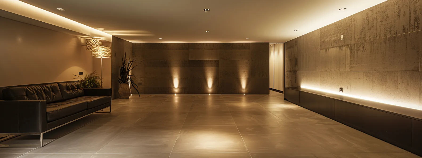 a sleek, modern basement with impeccably sealed walls and a dry, gleaming floor showcases the effectiveness of professional sealing services, illuminated by soft, ambient lighting that highlights the pristine environment. a sleek, modern basement with impeccably sealed walls and a dry, gleaming floor showcases the effectiveness of professional sealing services, illuminated by soft, ambient lighting that highlights the pristine environment.