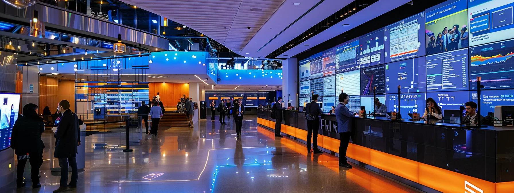 a sleek, modern conference room filled with diverse professionals analyzing charts on a large screen, discussing strategies to select the ideal pr agency for engaging ctv audiences, illuminated by dynamic overhead lights that highlight an air of collaboration and innovation.