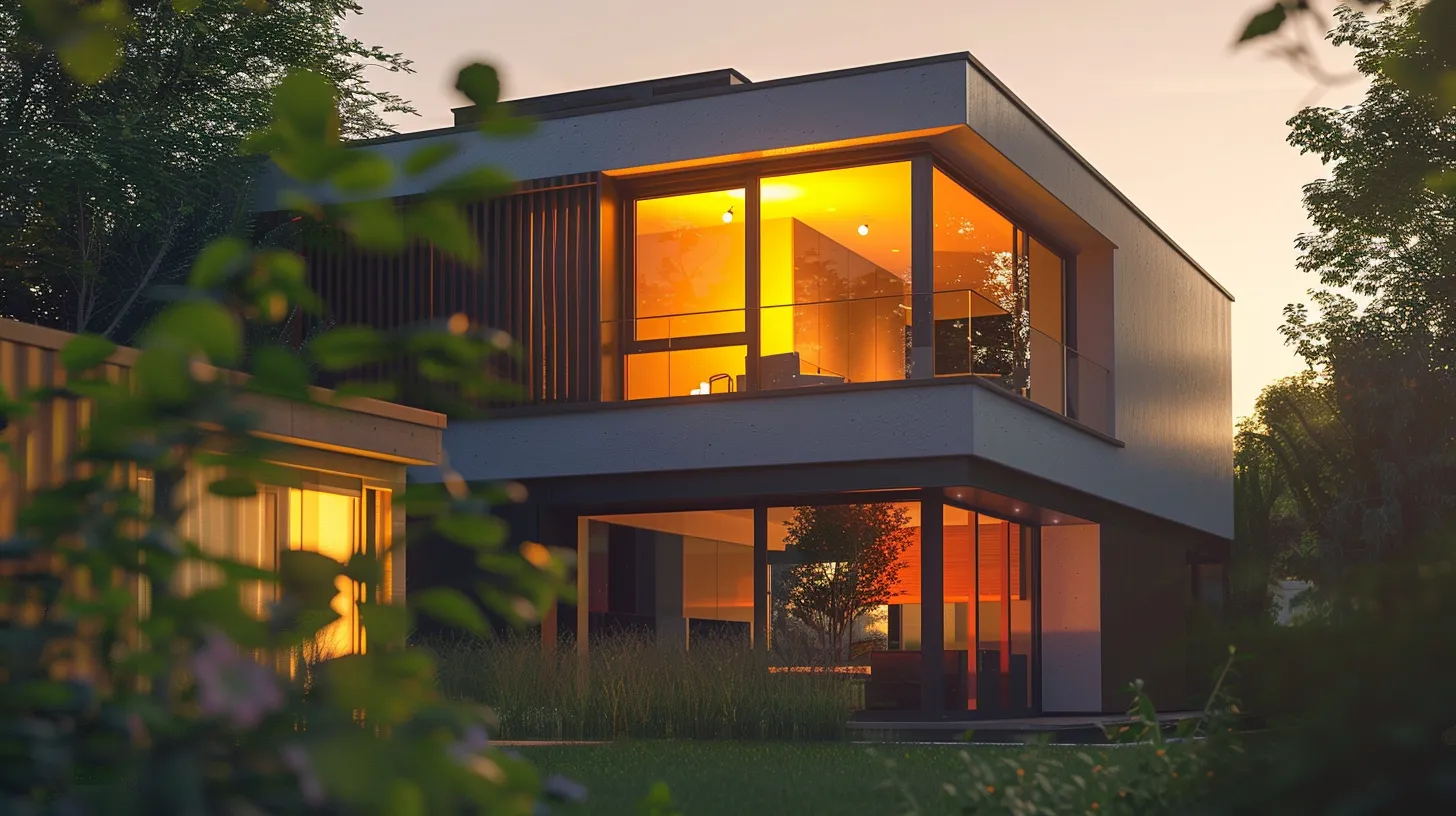 a sleek, modern home prominently displays vibrant energy efficiency labels while basking in sunlight, symbolizing the importance of informed decisions for sustainable living. a sleek, modern home prominently displays vibrant energy efficiency labels while basking in sunlight, symbolizing the importance of informed decisions for sustainable living.