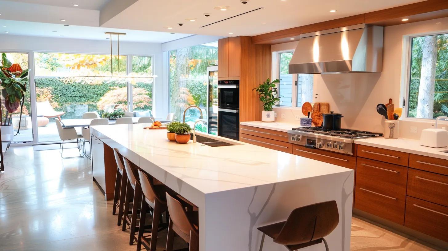 a sleek, modern kitchen in the midst of a remodel showcases a stunning custom kitchen island with polished surfaces and modern fixtures, emphasizing tailored design and functionality amidst an organized array of renovation tools. a sleek, modern kitchen in the midst of a remodel showcases a stunning custom kitchen island with polished surfaces and modern fixtures, emphasizing tailored design and functionality amidst an organized array of renovation tools.