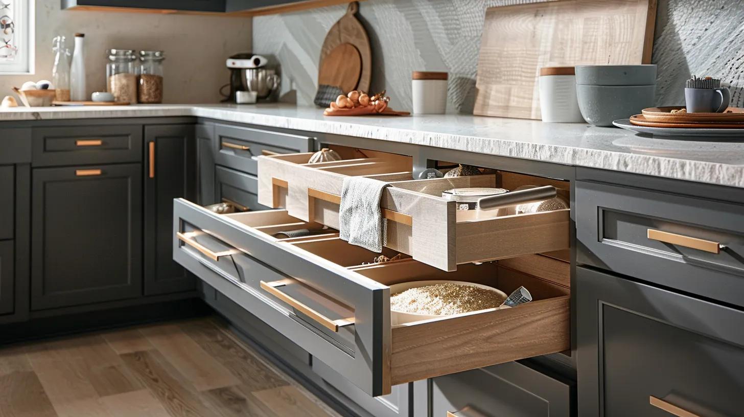 a sleek modern kitchen showcases elegant shaker cabinets and intelligent storage solutions, creating a harmonious and clutter-free space that emphasizes both style and functionality. a sleek modern kitchen showcases elegant shaker cabinets and intelligent storage solutions, creating a harmonious and clutter-free space that emphasizes both style and functionality.